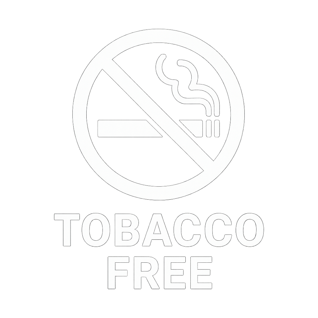 Tobacco free icon in white-1