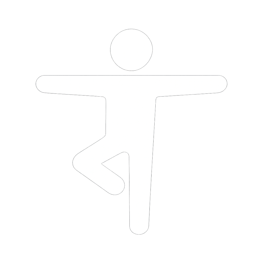 balance like a person not like a scale icon white with transparent background very simple no words and not a line drawing-1