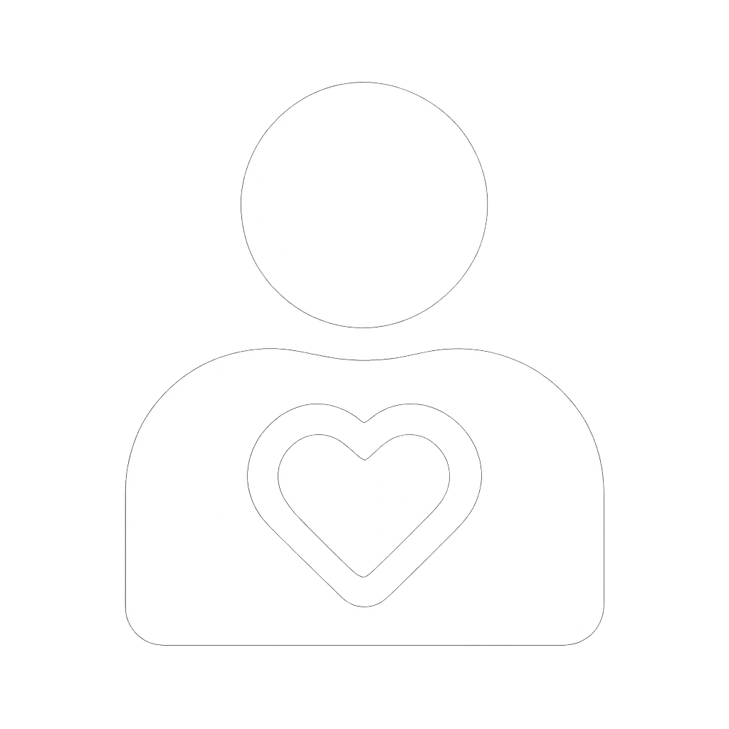 simple Wellbeing icon in white transparent background no words bold not a line drawing-1