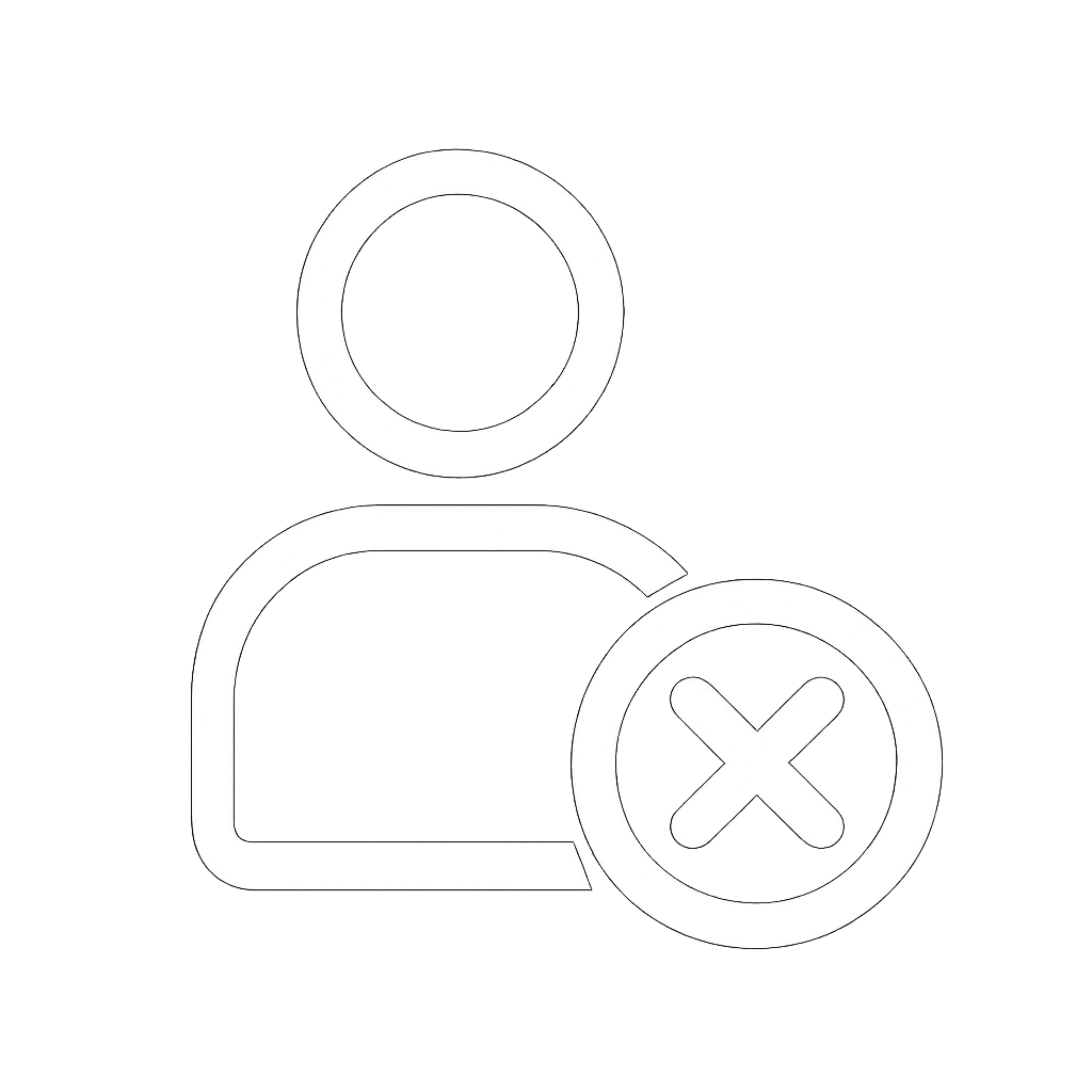 simple white icon on transparent for telling someone no no text