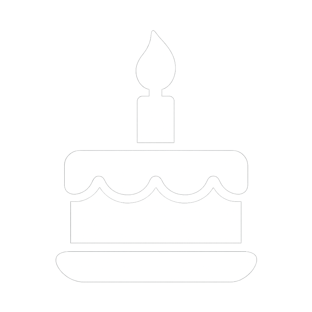 years icon white with transparent background simple and bold not a line drawing no words or numbers